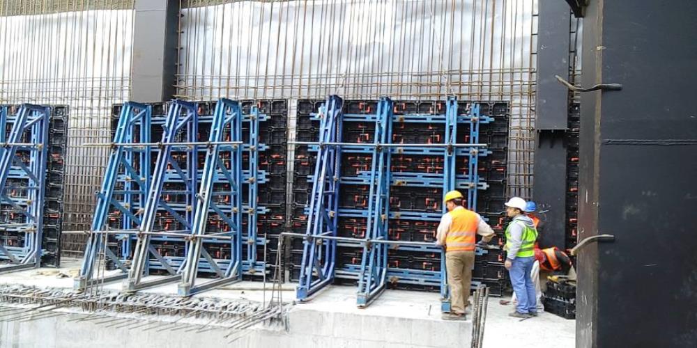 Plastic Formwork System for Wall and Slab