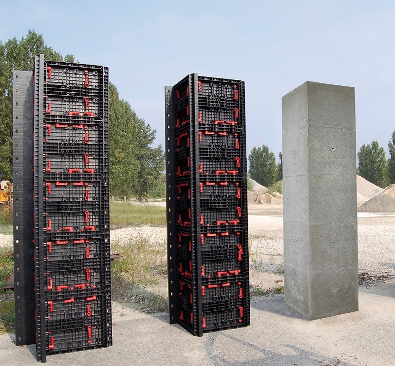 adjustable plastic column formwork made from ABS material